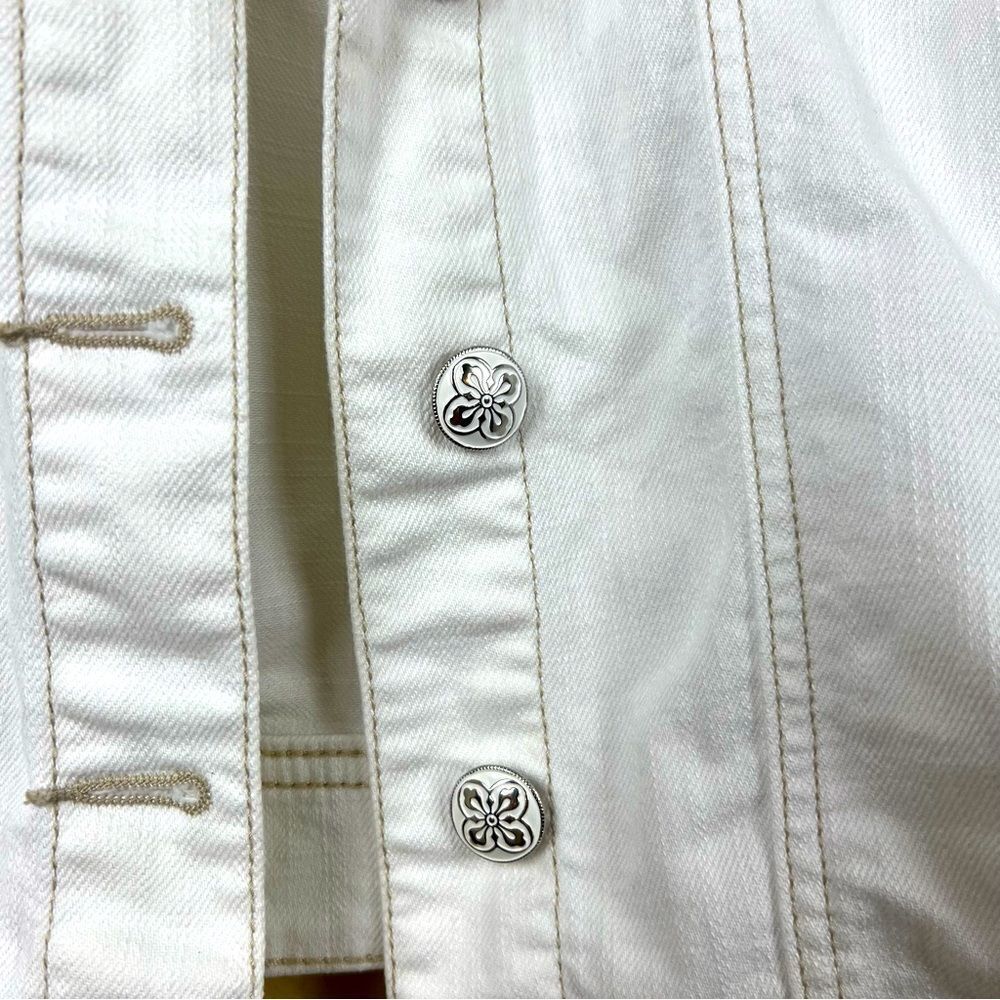 Lane Bryant Jacket Denim White Size 26 - Picture 4 of 5